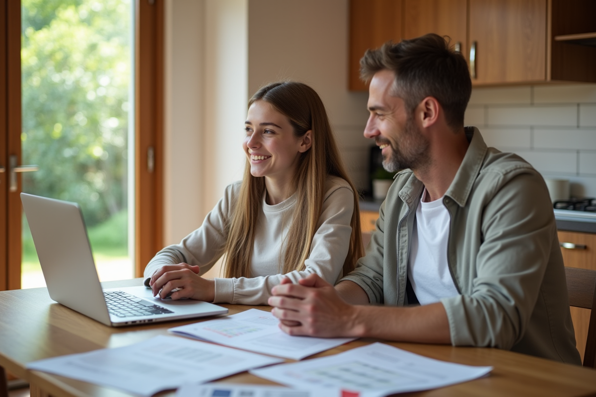 Père et fille discutant d